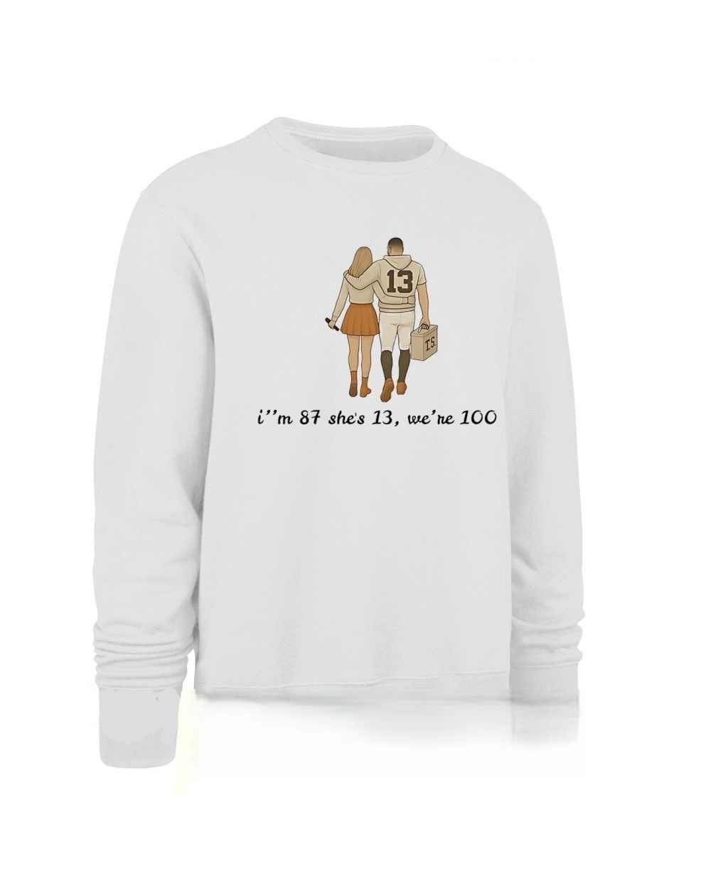 Taylor And Travis Kelce The Engaged Era Im 87 Sweashirt